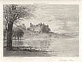 Linlithgow Palace Original Etching by the British artist Axel Haig