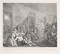 A Rake's Progress Plate 8 Tom Rakewell ends up in the Bethlehem Hospital Madhouse Original Engraving by the British Satirical Artist William Hogarth