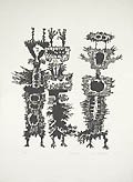 Kurenti Original lithograph by the Slovenian artist Jean  Michel