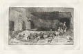 Feeding Sheep Original Etching by John Austin Sands Monks