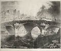 Le Pont Neuf, Vu de L'Ecluse de la Monnaie The Pont Neuf View of the Monnaie Lock Original Etching by the American artist Louis Orr