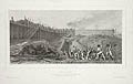 Chemin de Ronde Expedition the Siege of Rome Curved Walkway Fortification Original Lithograph by the French artist Denis Auguste Raffet