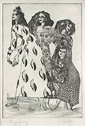 Strange Journey Original Etching and Engraving by the American artist Teresa Schmotzer