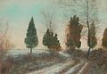 Country Road Late Autumn Original Watercolor by Raphael Senseman