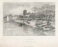 Old Cheyne Walk Original Etching by the British artist Arthur Severn also listed as Joseph Arthur Severn