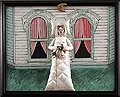Bride Original Oil Painting on Canvas and Stitched Three Dimensional by the Lithuanian American Audrey Skuodas also listed as Audrone Skuodas
