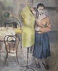 Seamstress Original Lithograph by Raphael Soyer