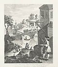 Satire on False Perspective Original Etching and Engraving by Luke Sullivan designed by William Hogarth