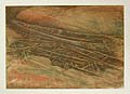 Quapaw Original Etching Monotype and Pastel by the Amereican artist Larry Thomas