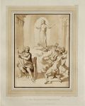 King David In His Majesty's Collection King of all the Israelites Original Etching and Aquatint by Peltro William Tomkins also known as P. W. Tomkins designed by Annibale Carracci published by John Chamberlaine for the Original Designs of the Most Celebrated Masters of the Bolognese Roman Florentine and Venetian Schools