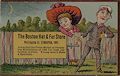 Good Night My Love Dominion Exhibiton Original Chromolithographc Trade Card Advertisement for The Boston Hat and Fur Store Kingston Ontario