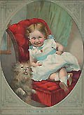 I Can See You Papa Original Chromolithograph by True and Compnay
