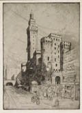 71st Regt. Armory New York City World War One by The American artist Bernhardt Wall