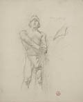 Duty Original Pastel Drawing by the American artist Lee Woodward Zeigler