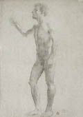Study of a Man Original Drawing by the American artist Lee Woodward Zeigler