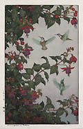 Hummingbird and Fuchsia by Toshi Yoshida
