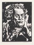 Danton Original Woodcut by Bertrand Zadig