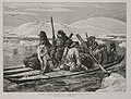 The American Franklin Search Expedition Crossing Simpson's Strait in Kayaks designed by H. W. Klutschak